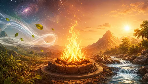 Fire Element Relation with Four Pancha Bhootas